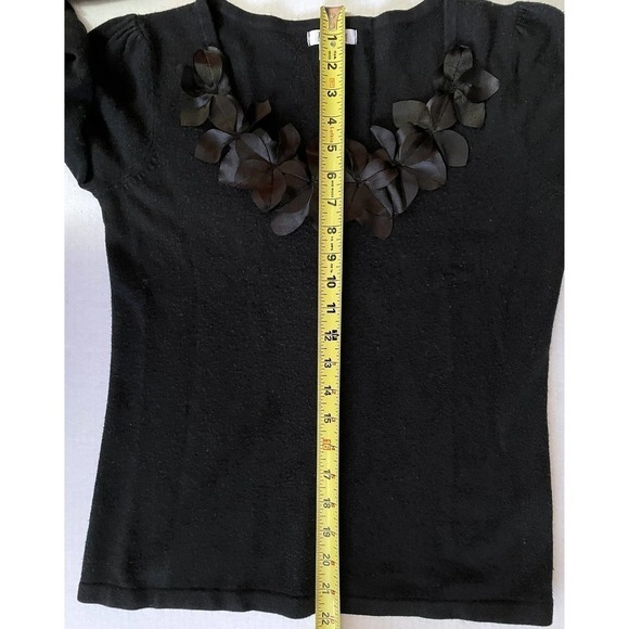 𝅺hampshire Studio Floral Black Sweater - Picture 5 of 7